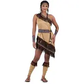 MOM Indian Maiden Woman Costume Marron XL Enfants