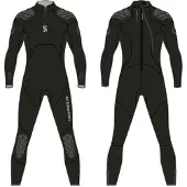 SCUBAPRO Everflex Yulex 5/4 Mm Woman Diving Wetsuit Noir XL Femme