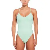 Nike Retro Flow Swimsuit Vert L Femme