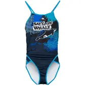 Turbo Save The Whale Swimsuit Bleu S Femme