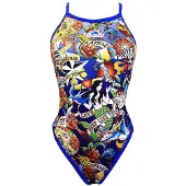 Turbo Sirenas Map Swimsuit Bleu 4XL Femme