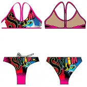 Turbo The Swim Swimsuit Rose 7-8 Years Fille