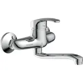 Schutte Robinet de cuisine SCHÜTTE ORAZI, robinet pivotant cuisine pour montage mural, mitigeur cuisine, chrome