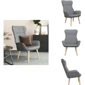 vidaXL Fauteuil Relax Tissu gris clair - Fauteuil