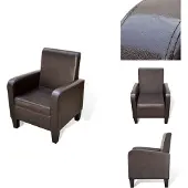 vidaXL Fauteuil Marron Simili Cuir - Fauteuil
