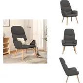vidaXL Fauteuil Relax Tissu gris foncé - Fauteuil
