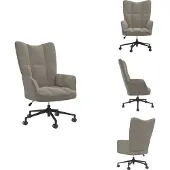 vidaXL Fauteuil relax gris clair velours - fauteuil