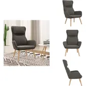 vidaXL Fauteuil relax gris foncé velours - Fauteuil