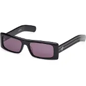 Adidas Lunettes de soleil - - OR0124 - Shiny black - Front acetate - Mixte carré 55/16/140