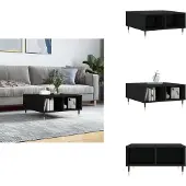 vidaXL Table basse noire 60x60x30 cm Bois composite - Tables basses