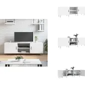 vidaXL Armoire TV Blanc 150x30x50 cm Bois composite - Meuble TV