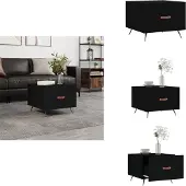 vidaXL Table basse noire 50x50x40 cm Bois composite - Tables basses