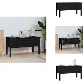 vidaXL Table basse noire 102x49x55 cm Pin massif - Tables basses