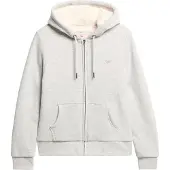 Superdry Essential Borg Lined Full Zip Sweatshirt Gris M Femme