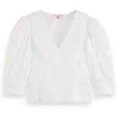 Scotch & Soda Anglaise Long Sleeve Blouse Blanc 36 Femme