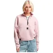 Superdry Code Tech Half Zip Sweatshirt Rose S Femme