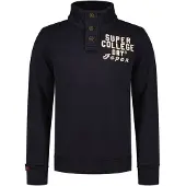 Superdry Vintage Athletic Henley Sweatshirt Bleu,Noir M Homme