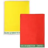 Benetton Towel 2 Units Jaune,Rouge