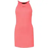 Superdry pour femme. W8011595A Robe rose à canaux brodés (XL), Casuel, Sans manches / bretelles, Le coton biologique, Durable