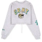 Grimey Hive Crop Heavyweight Sweatshirt Gris L Femme