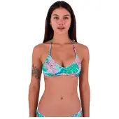 Hurley Java Tropical Adjustable Bikini Top Vert XS Femme