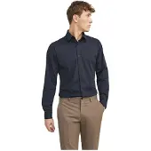 Jack & Jones Active Stretch Slim Long Sleeve Shirt Bleu S Homme