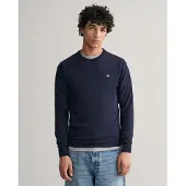 Gant pour homme. 87211 Pull à col ras du cou marine (L), Casuel, Laine