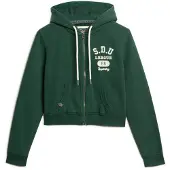 Superdry Veste de survêtement vert / blanc