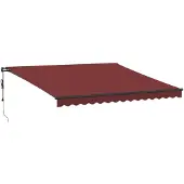 vidaXL Store automatique avec LED rouge vin 400x350 cm
