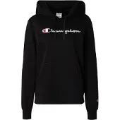 Champion Femmes, Pull-over, Bluza damska Hooded czarna 117529 KK001 L, Noir, (L)