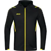 Jako Veste à capuche femme Challenge, Couleur:noir/citro, Taille:34