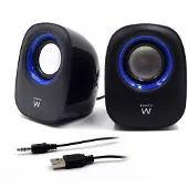 Ewent EW3501, 2 voies, 2.0 canaux, filaire, 5 W, 100 - 20 000 Hz, noir