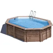 Gre Accessories Bambu 535x335x130 Cm Wooden Pool Liner Bleu 535 x 335 x 130 cm
