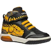 Geox J Inek B - Bottines à scratch pour garçons, couleur noire, chaussures de loisirs