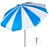 Aktive Twister Ø220cm Uv50 Inclinable Mast Beach Umbrella Bleu Ø220 cm