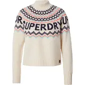 Superdry Pull-over 'Fairisle' crème / marine / bleu clair / corail