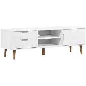 vidaXL Armoire TV MOLDE Blanc 158x40x49 cm Pin massif