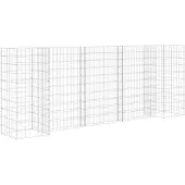 vidaXL Panier à plantes en gabion en forme de H fil d'acier 260x40x100 cm