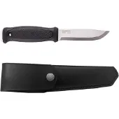 Morakniv Couteau Garberg (Leather Sheath) - Stainless Steel - Black