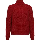 Superdry pour femme. W6110397A Pull Slouchy Stitch col roulé bordeaux (M), Casuel, Acrylique, Manche longue