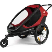 Hamax Siège Vélo Enfant Porte-bagages - Sécurité Et Confort Rouge/noir -