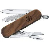 Victorinox Couteau Suisse - - Classic Wood - 58 mm - Bois de Noyer - 5 Fonctions