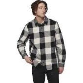 Black Diamond M Project Lined Flannel, Black-Off White Plaid, L, Men, Men's Sportswear Top,