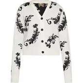 Ebeeza Cardigan noir / blanc cassé