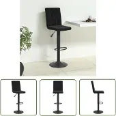 The Living Store Tabouret de bar noir velours