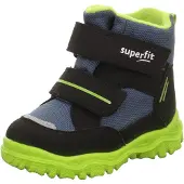 Superfit Bottes de neige 'Husky 1' bleu-gris / kiwi / noir / blanc