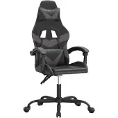 vidaXL Chaise de jeu noir et gris similicuir