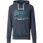 Superdry Sweat-shirt bleu cyan / bleu foncé / blanc