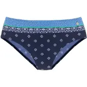 LASCANA Bas de bikini bleu / bleu marine / vert / blanc