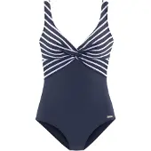 LASCANA Maillot de bain bleu marine / blanc